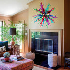 Modern Sputnik Hand-Blown Glass Chandelier - Vibrant Multi-Color - BeyPan