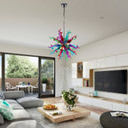 Modern Sputnik Hand-Blown Glass Chandelier - Vibrant Multi-Color - BeyPan
