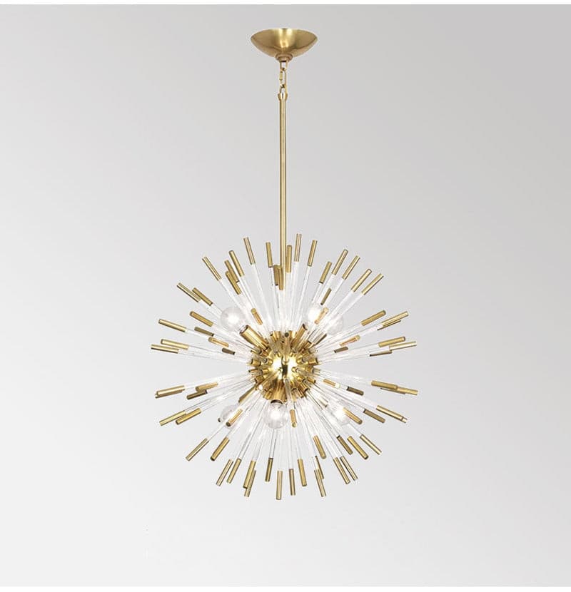 Modern Starburst Crystal Chandelier - Golden Sputnik Pendant Light - BeyPan Main image