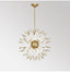 Modern Starburst Crystal Chandelier - Golden Sputnik Pendant Light - BeyPan