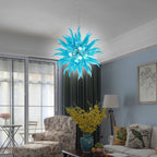 Modern Style Blown Glass Chandelier Aqua Pazzo - BeyPan