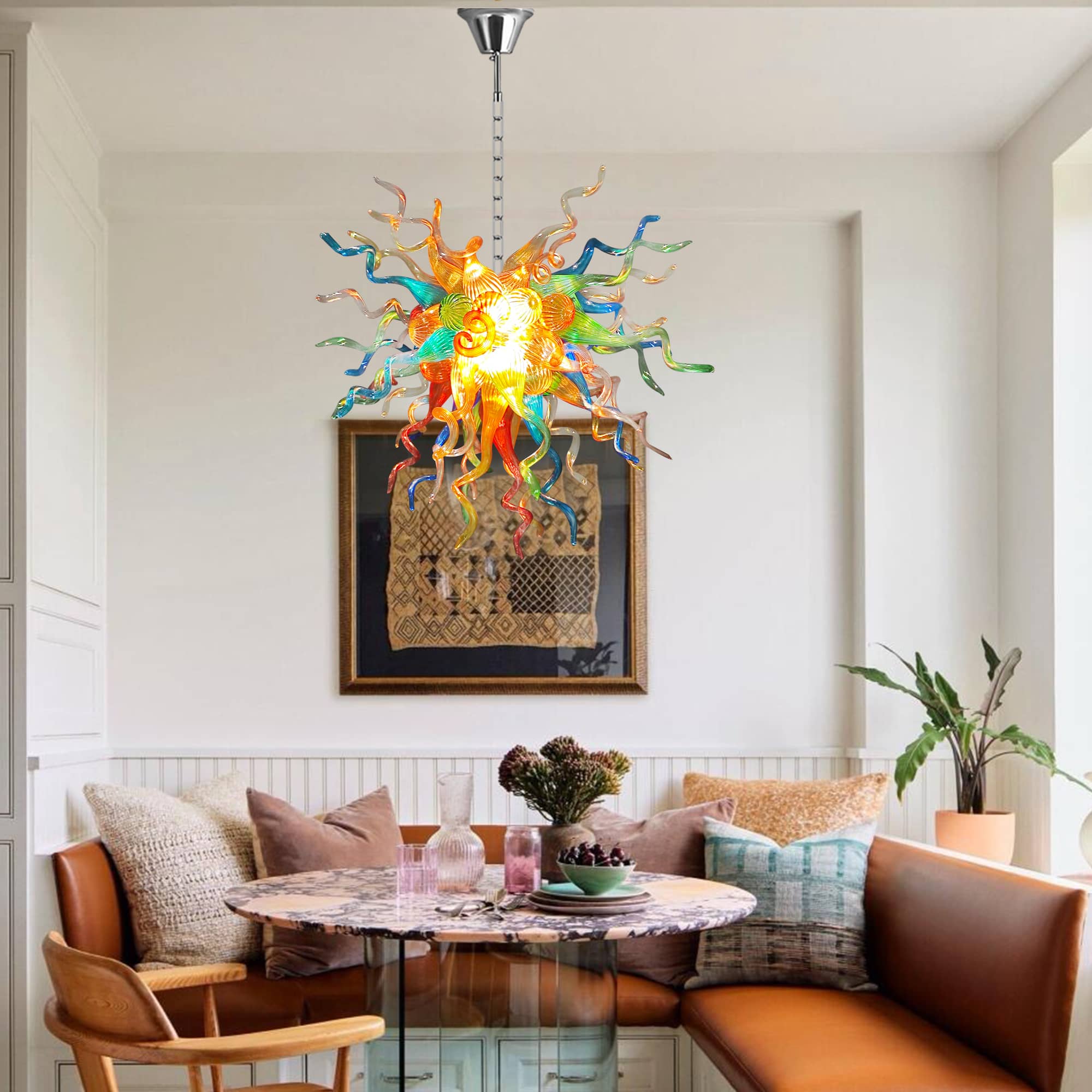 Modern Style Blown Glass Chandelier Fiesta Burst - BeyPan