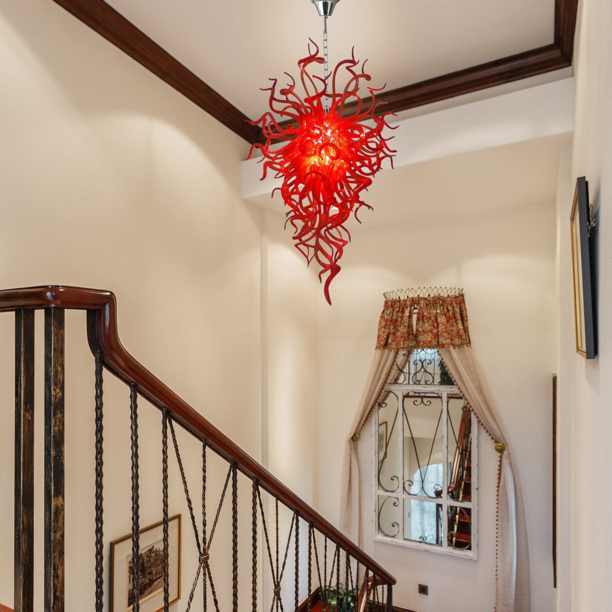 Modern Style Blown Glass Chandelier - Flameheart Artistic Lighting - BeyPan