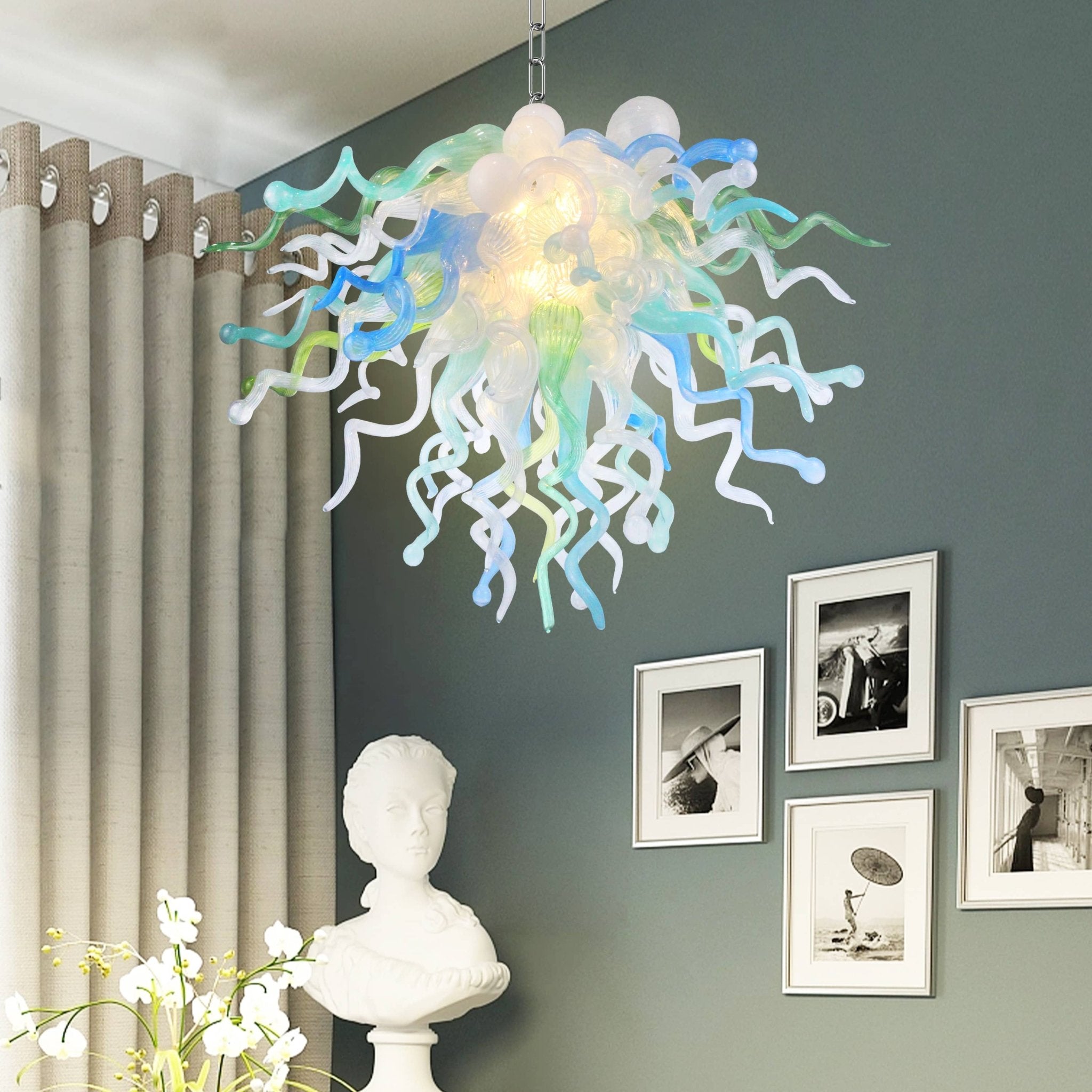 Modern Style Blown Glass Chandelier Fresh Glow - BeyPan