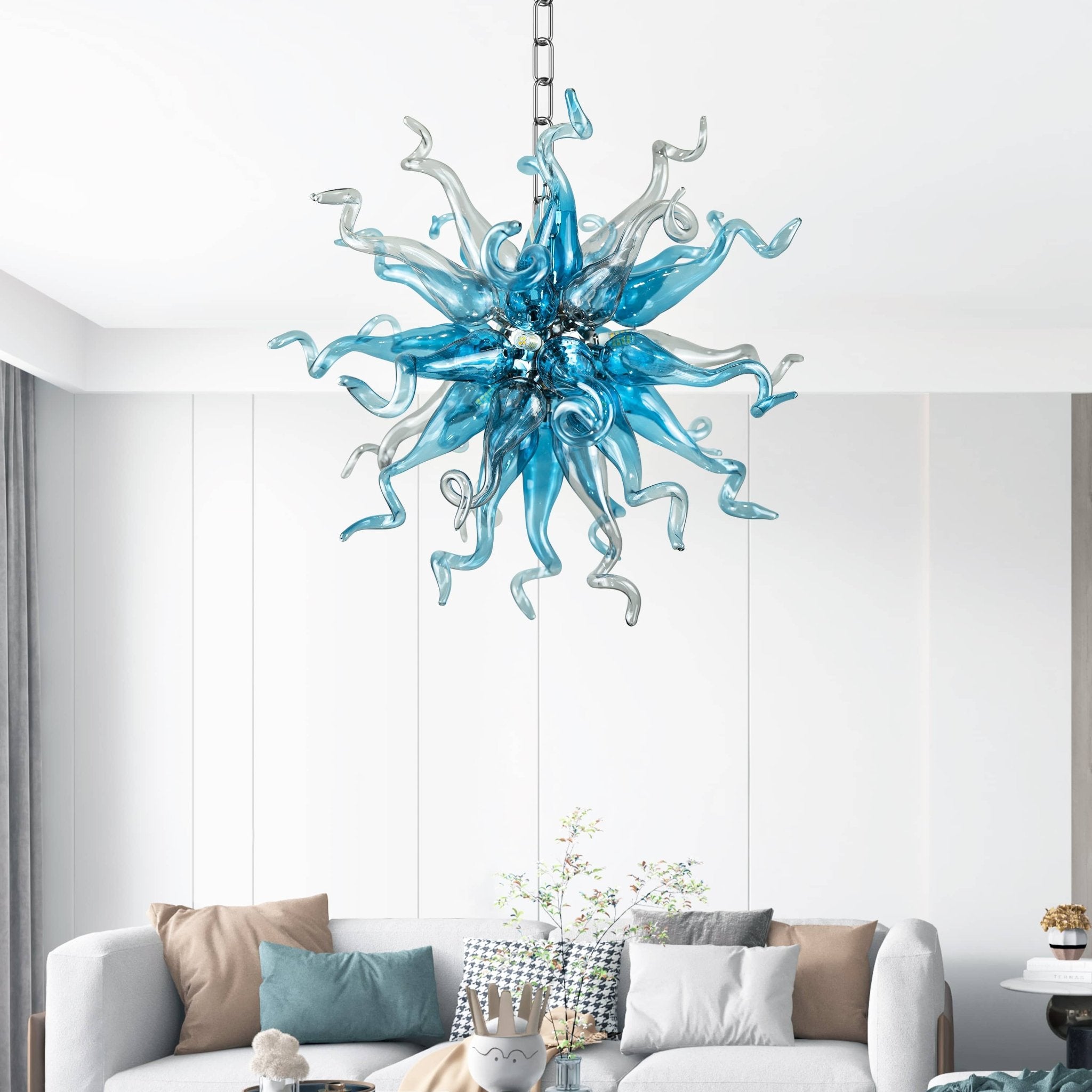 Modern Style Blown Glass Chandelier Sputnik Shape - BeyPan