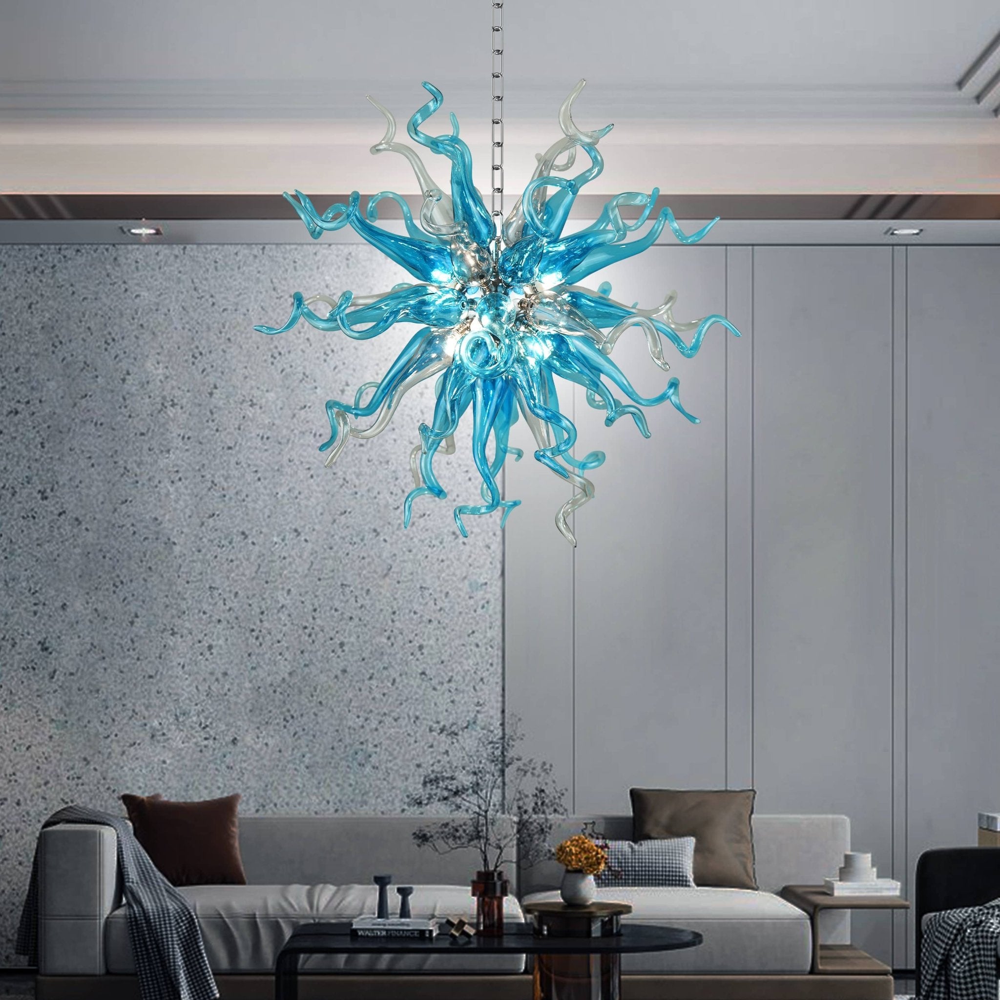 Modern Style Blown Glass Chandelier Sputnik Shape - BeyPan