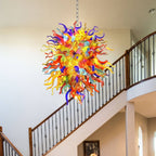 Modern Style Blown Glass Chandelier – Vibrant Carnival Burst - BeyPan