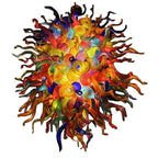 Modern Style Blown Glass Chandelier – Vibrant Carnival Burst - BeyPan