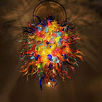 Modern Style Blown Glass Chandelier – Vibrant Carnival Burst - BeyPan