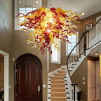 Modern Style Blown Glass Chandelier Wine & Gold - BeyPan