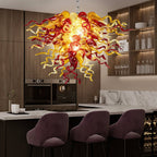 Modern Style Blown Glass Chandelier Wine & Gold - BeyPan
