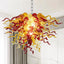 Modern Style Wine & Gold Blown Glass Chandelier - Luxury Pendant Light Fixture