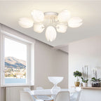 Modern Tulip 7 Lights Chandelier In White Color - BeyPan