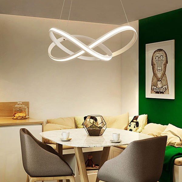 Modern Twisted LED Chandelier - Dimmable Infinity Loop Pendant - BeyPan