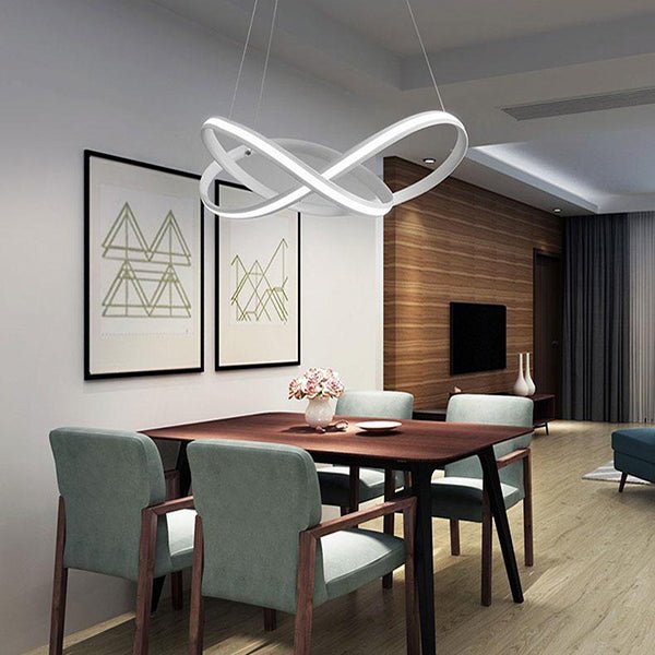 Modern Twisted LED Chandelier - Dimmable Infinity Loop Pendant - BeyPan