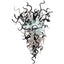 Monochrome Noir & Pearl Artisan Glass Chandelier - Modern Hand-Blown Black, White, and Clear - BeyPan