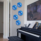 Murano Glass Wall Plates Cobalt Color With LED D12inches - BeyPan