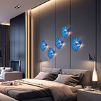 Murano Glass Wall Plates Cobalt Color With LED D12inches - BeyPan