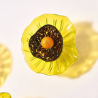 Murano Glass Wall Plates Set Blossoming Sunflower 2 Layers - BeyPan