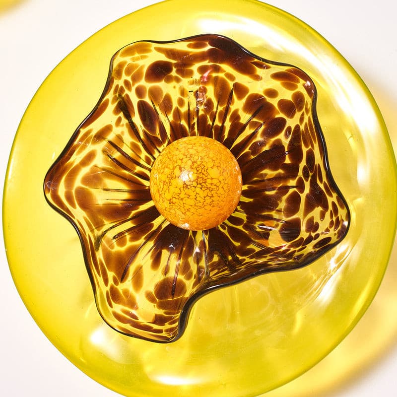 Murano Glass Wall Plates Set Blossoming Sunflower 2 Layers Zweitbild