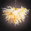 Murano Style Blown Glass Chandelier Chihuly Style Amber ＆ Clear - BeyPan