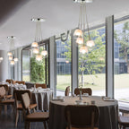 Nordic Chandelier Frosted White And Clear Double Layered Glass Shades - BeyPan