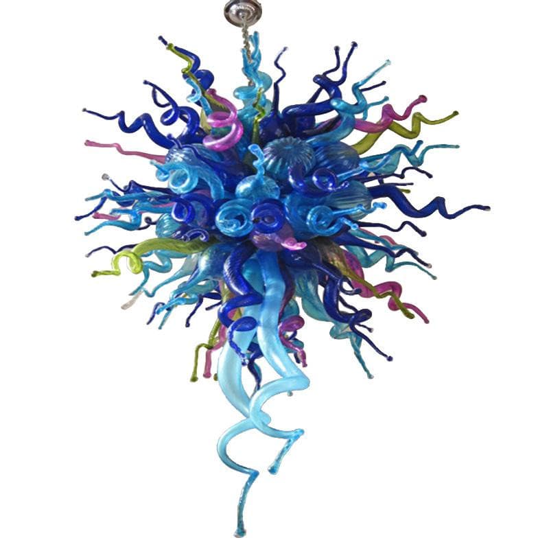 Ocean Nebula Murano Style Glass Chandelier - Exotic Blue and Purple - BeyPan