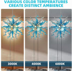 Oceanic Blue Heart Shaped Blown Glass Chandelier – Chihuly Style Artisan Art Glass Lighting - BeyPan