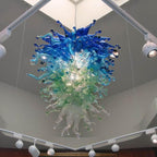 Oceanic Deep Blue and Aqua Murano Style Blown Glass Chandelier - BeyPan