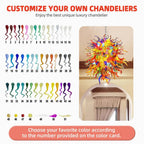 Radiant Kaleidoscope Chihly Style Blown Glass Chandelier Hanging Glass Sculpture Art Pendant Light For Villas Staircases - BeyPan