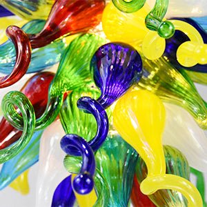 Radiant Rainbow Hand-Blown Glass Sculpture Chihly Style Chandelier Colorful Tentacle Glass Art Pendant Light for Modern Interiors - BeyPan