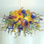 Rainbow Fusion Blown Glass Chandelier Multi Colors - BeyPan