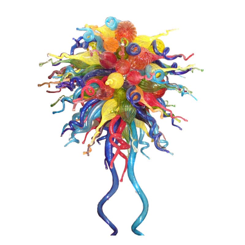 Rainbow Symphony Murano Style Artisan Chandelier - Vibrant Multi-Color - BeyPan