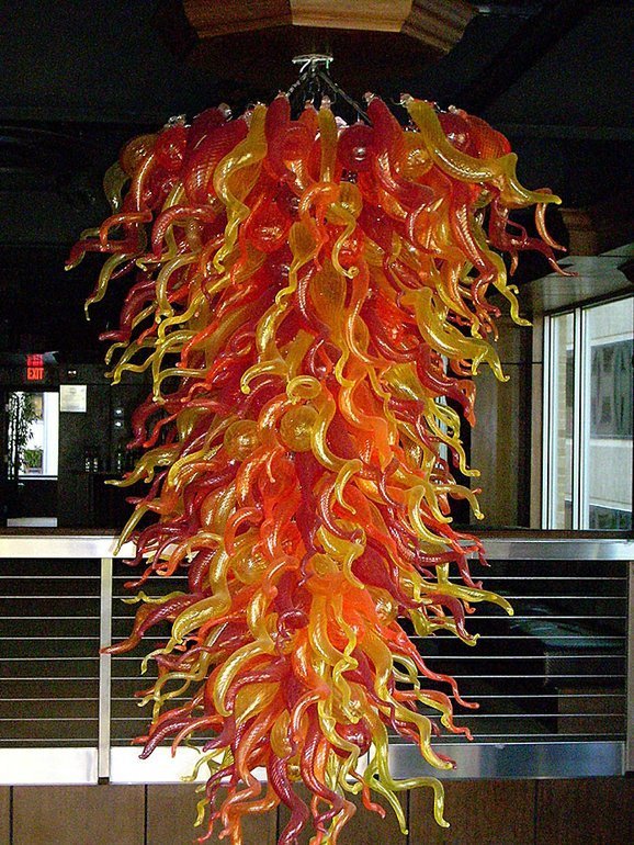 Red Pepper Blown Glass Chandelier Indoor Art Decor - BeyPan