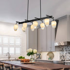 Retro Chandelier Frost White Hailstone-shaped Lampshape - BeyPan