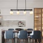Retro Chandelier Frost White Hailstone-shaped Lampshape - BeyPan