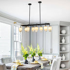 Retro Chandelier Frost White Hailstone-shaped Lampshape - BeyPan