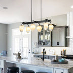 Retro Chandelier Frost White Hailstone-shaped Lampshape - BeyPan