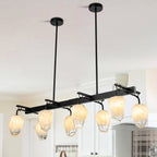 Retro Chandelier Frost White Hailstone-shaped Lampshape - BeyPan