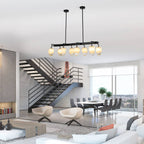 Retro Chandelier Frost White Hailstone-shaped Lampshape - BeyPan