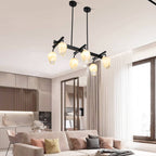 Retro Chandelier Frost White Hailstone-shaped Lampshape - BeyPan