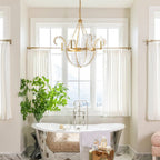 Retro Floral Chandelier Crystal Palm Leaf - BeyPan