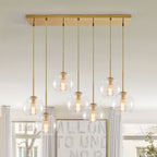 Retro Glass Hanging Globe Chandelier For Kitchen Island - BeyPan
