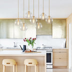 Retro Glass Hanging Globe Chandelier For Kitchen Island - BeyPan