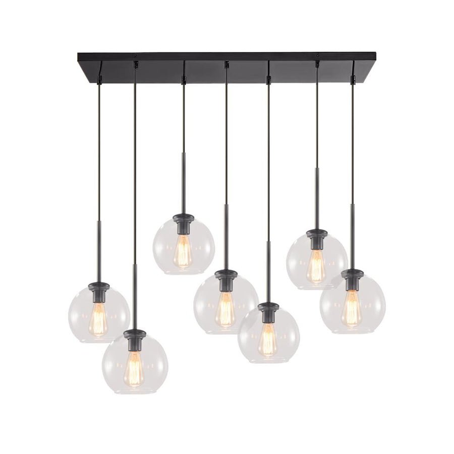 Retro Glass Hanging Globe Chandelier For Kitchen Island Zweitbild