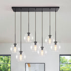 Retro Glass Hanging Globe Chandelier For Kitchen Island - BeyPan