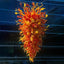 Rising Sun Artistic Hand-Blown Glass Chandelier Giant Size Orange And Yellow - BeyPan