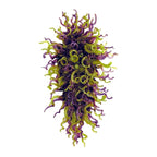 Royal Amethyst & Jade Murano Style Blown Glass Chandelier - Exotic Green and Purple - BeyPan