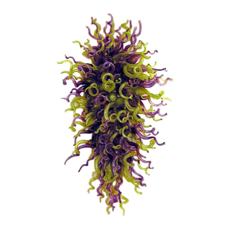Royal Amethyst & Jade Murano Style Blown Glass Chandelier - Exotic Green and Purple - BeyPan