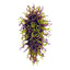 Royal Amethyst & Jade Murano Style Blown Glass Chandelier - Exotic Green and Purple - BeyPan